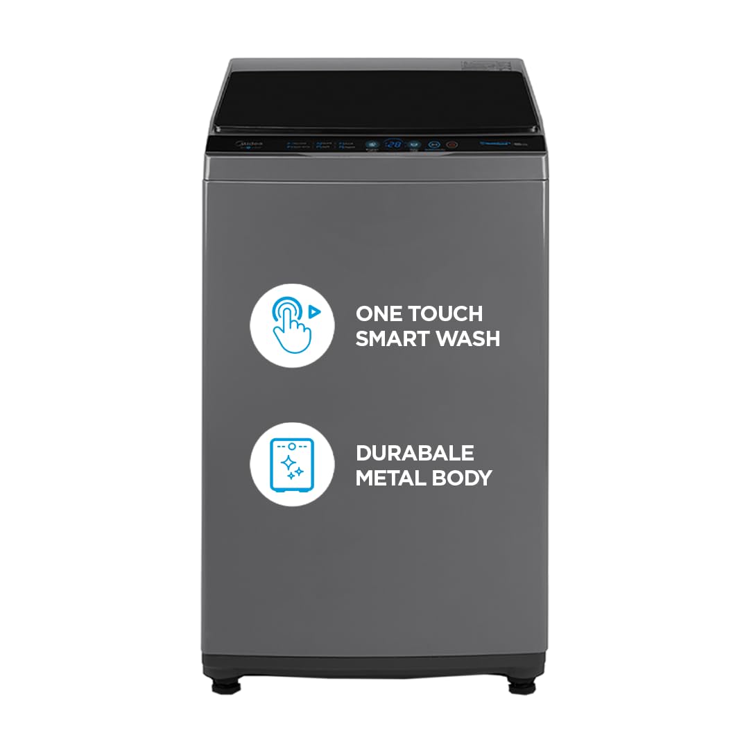 Midea 7 kg 5 Star Fully Automatic Top Load Washing Machine Grey